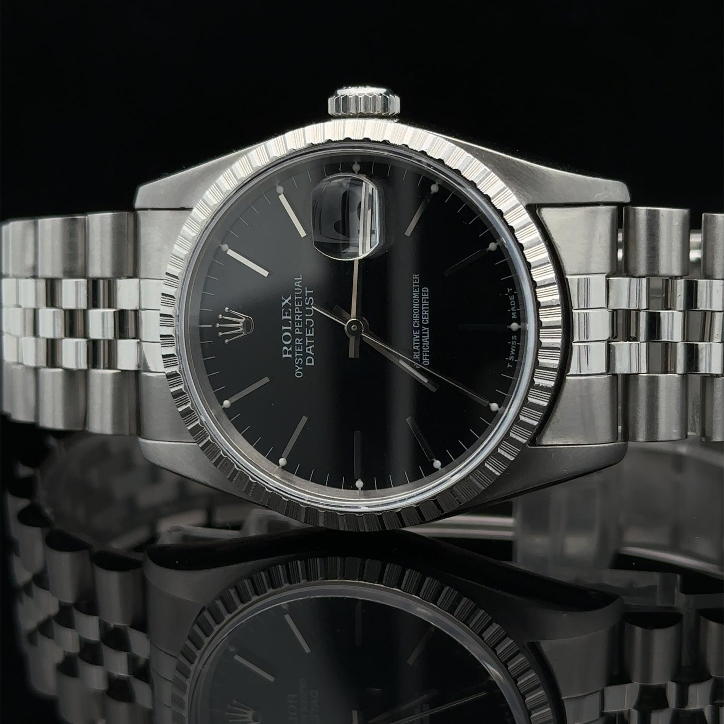 36mm Rolex Datejust Watch with Stainless Steel Jubilee Bracelet