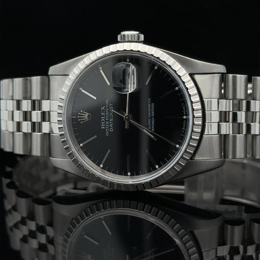 36mm Rolex Datejust Watch with Stainless Steel Jubilee Bracelet