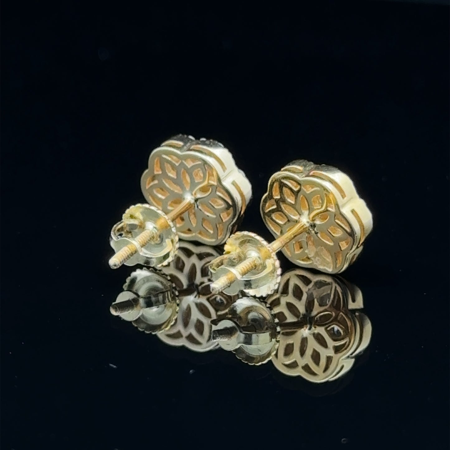 14k yellow gold and diamond Earrings