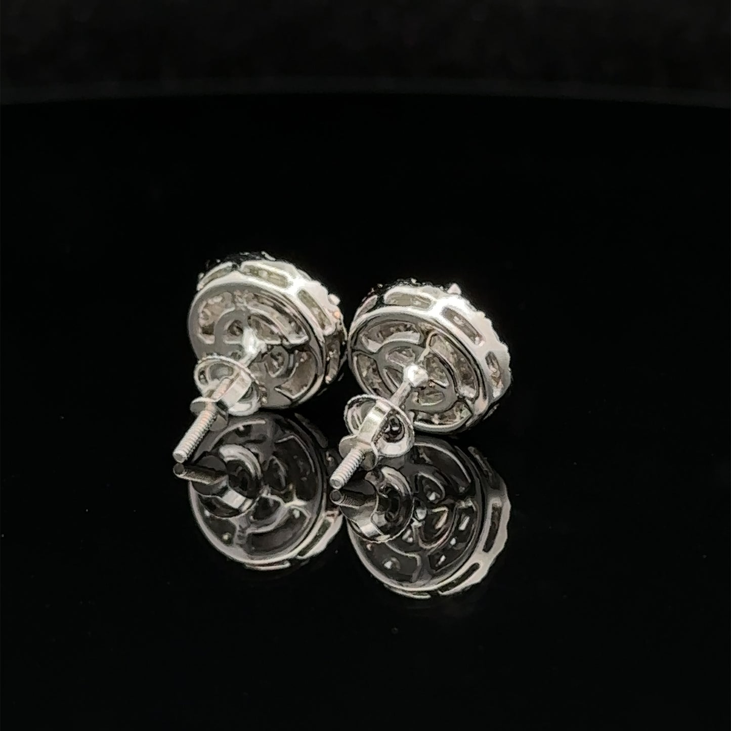 14k white gold and diamond Earrings