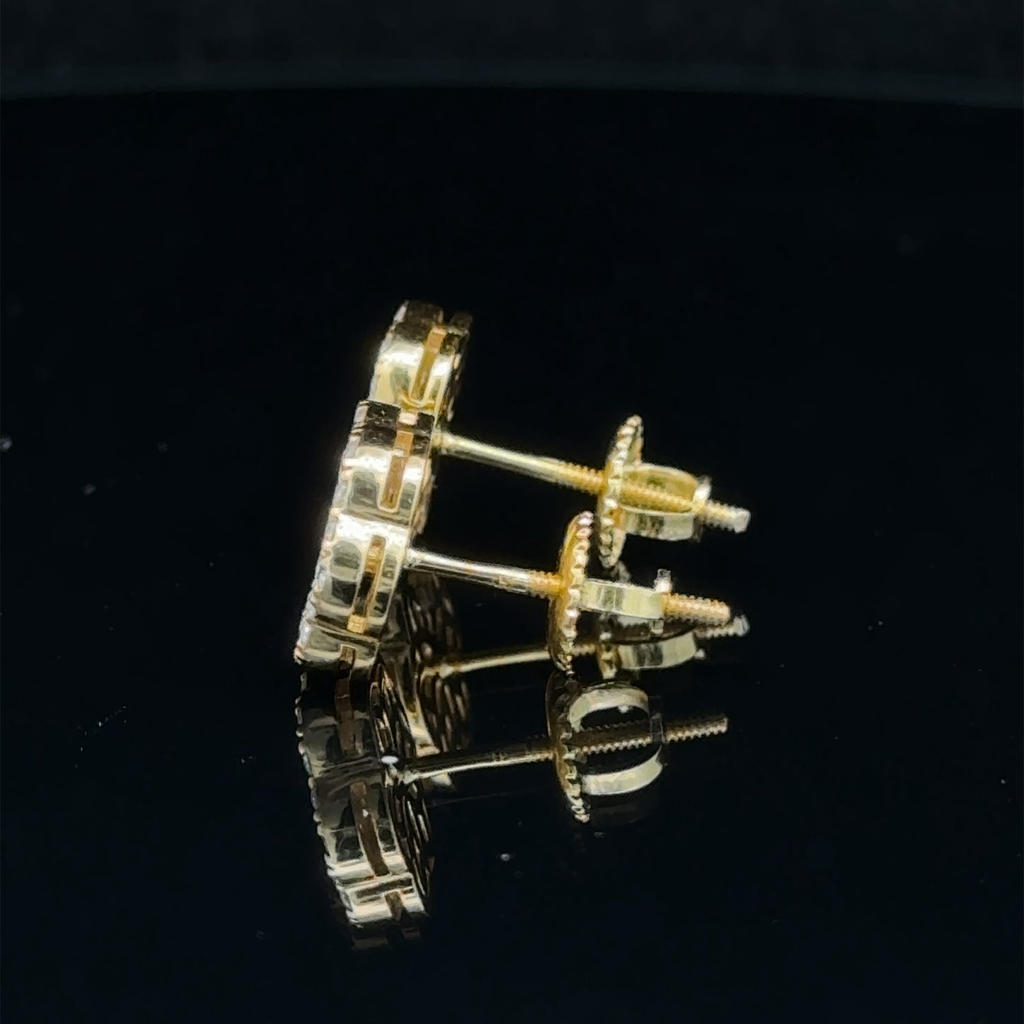 14k yellow gold and diamond Earrings