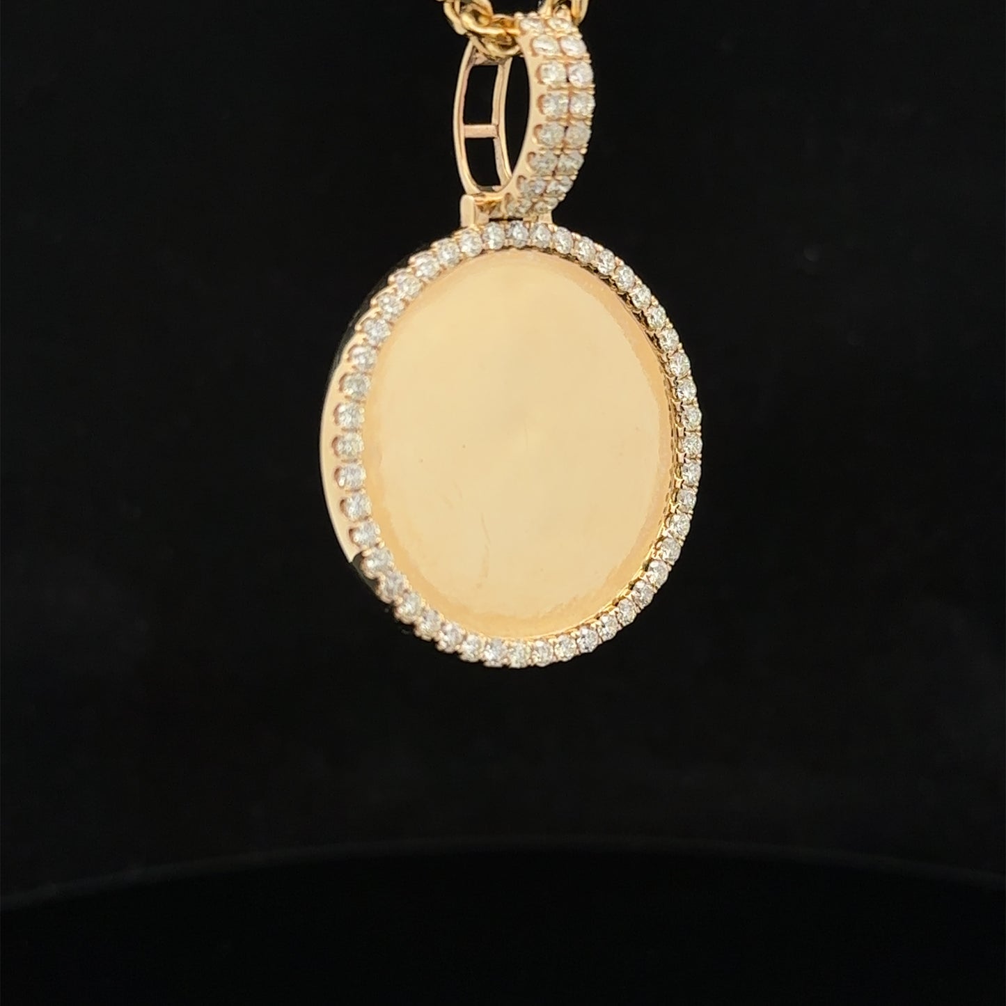 14k yellow gold and diamond Picture Pendant