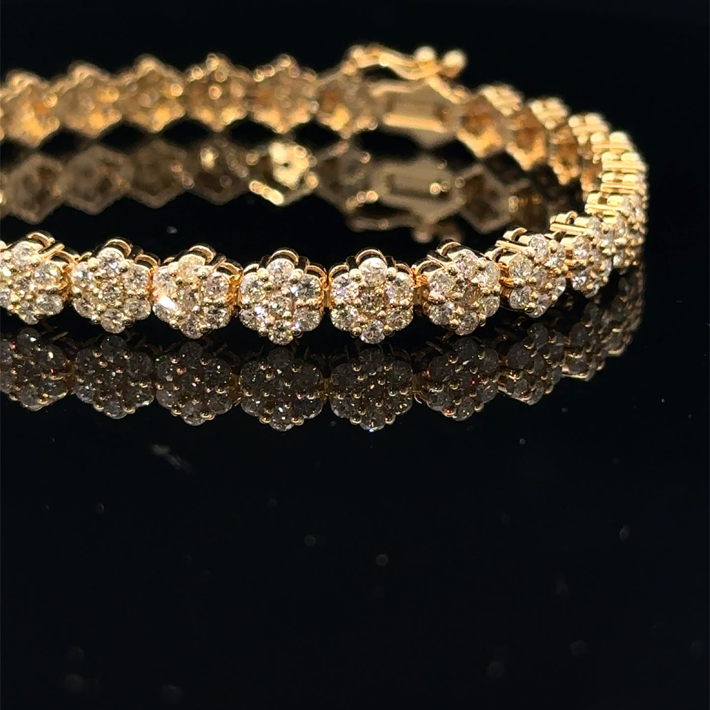 14k Yellow Gold 5.60ct Diamond Bracelet