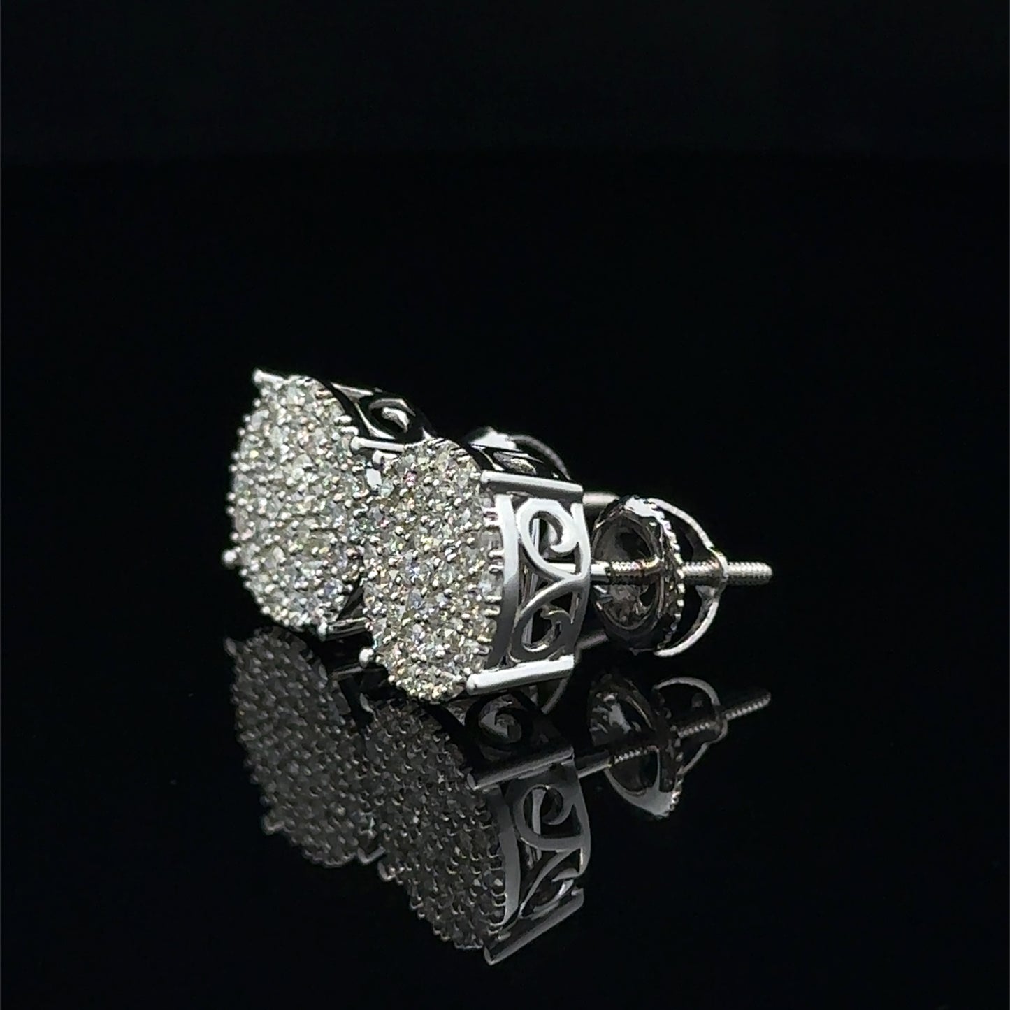 14k White Gold Diamond Earrings – Elegant & Timeless Jewelry