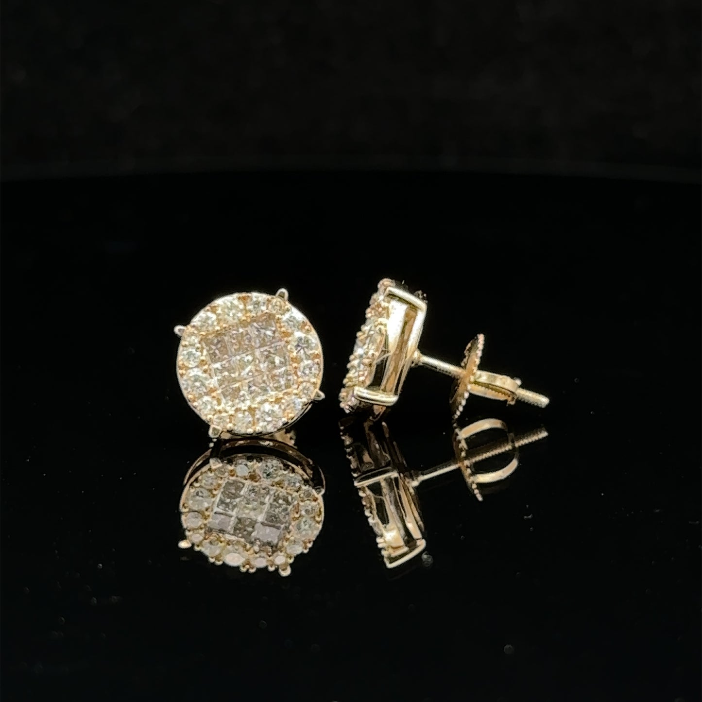 14k yellow gold and diamond Earrings