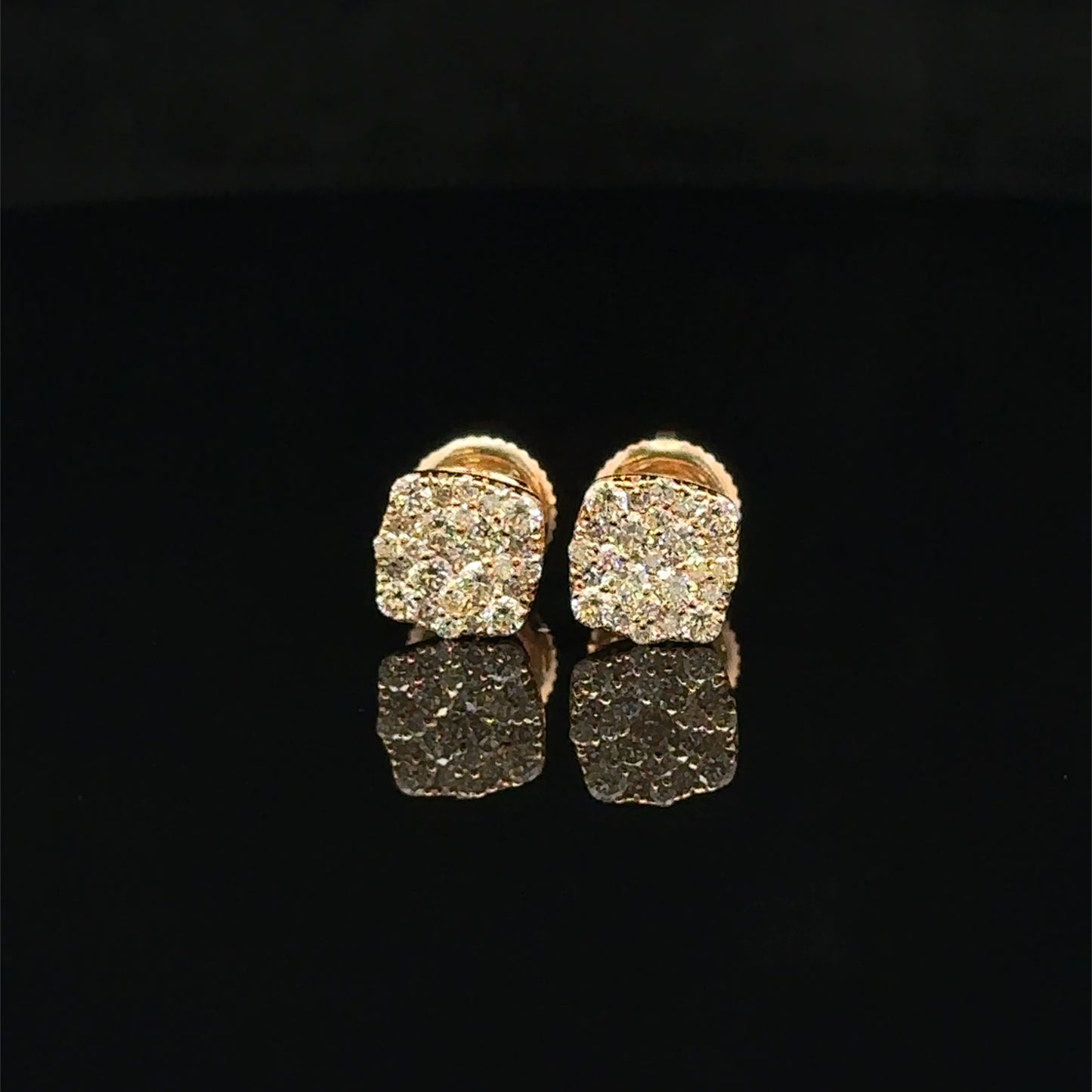 14k yellow gold and diamond Earrings