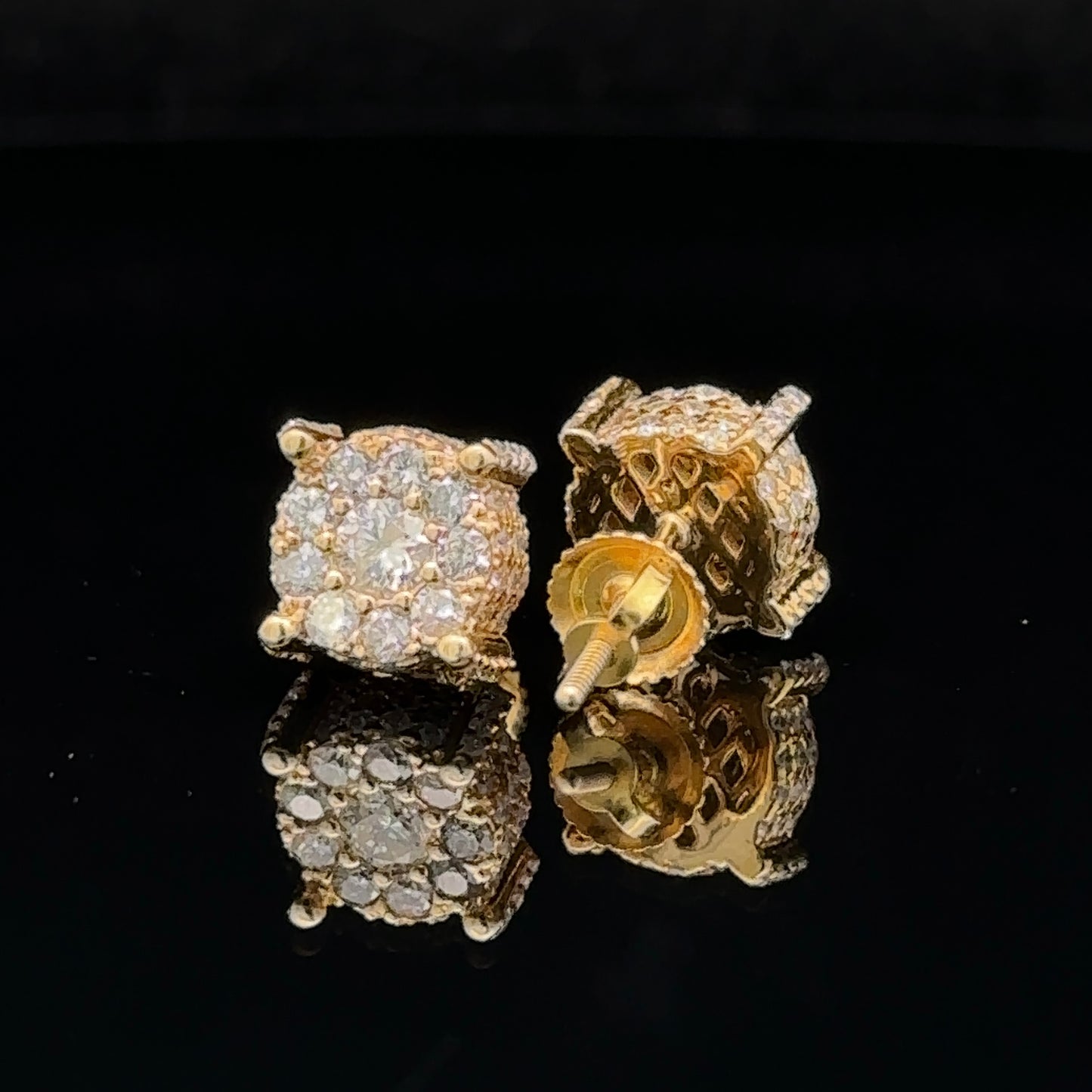 14k yellow gold and diamond Earrings