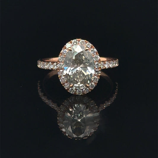 14k Rose Gold Engagement Ring