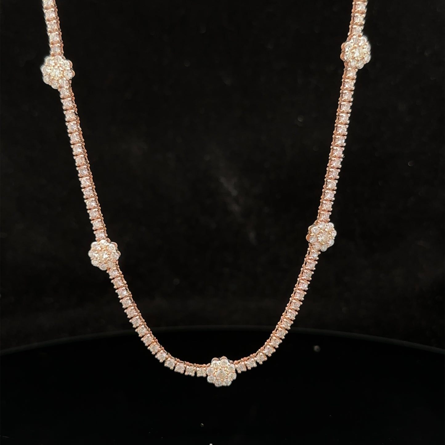 14k rose gold and diamond Necklace