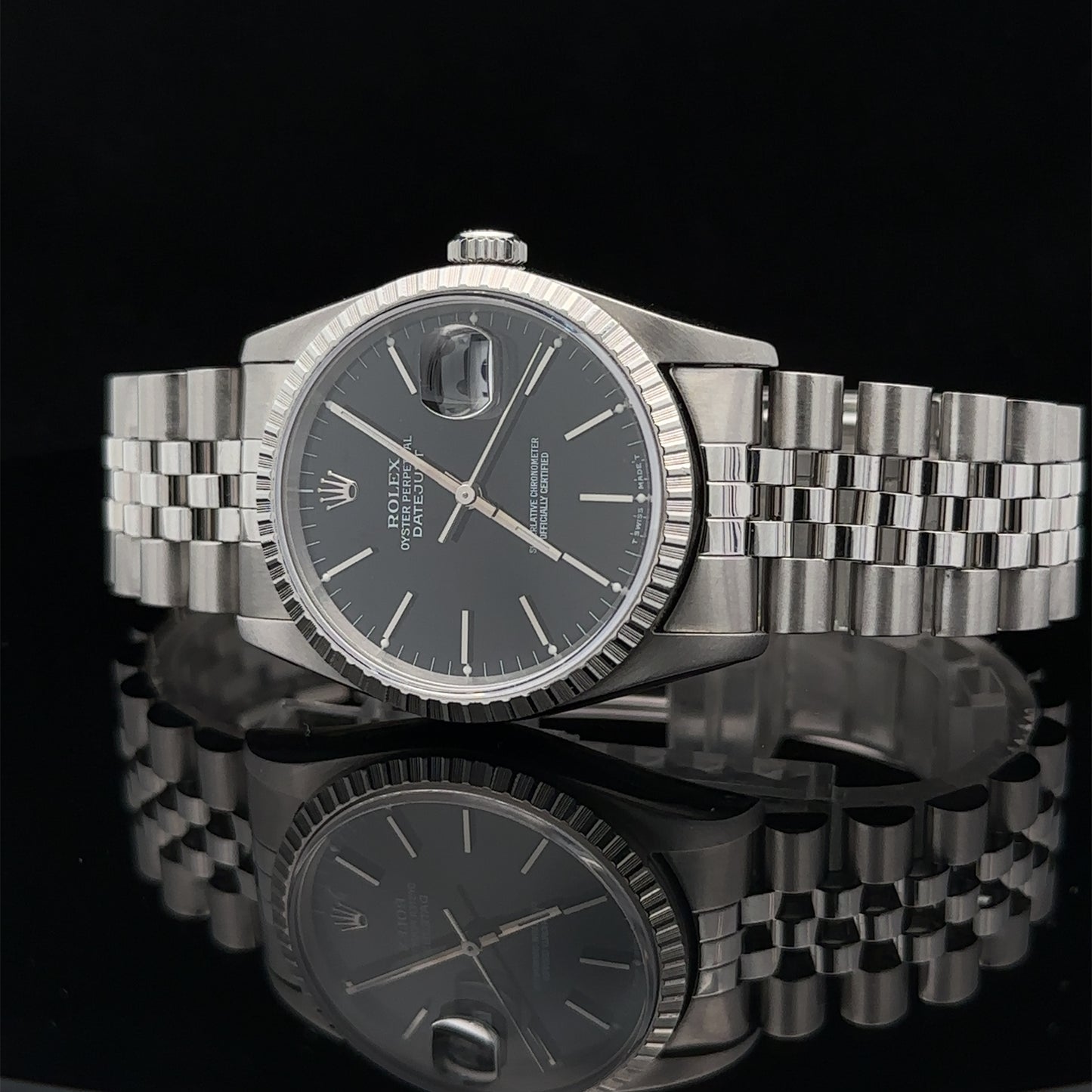 36mm Rolex Datejust Watch with Stainless Steel Jubilee Bracelet