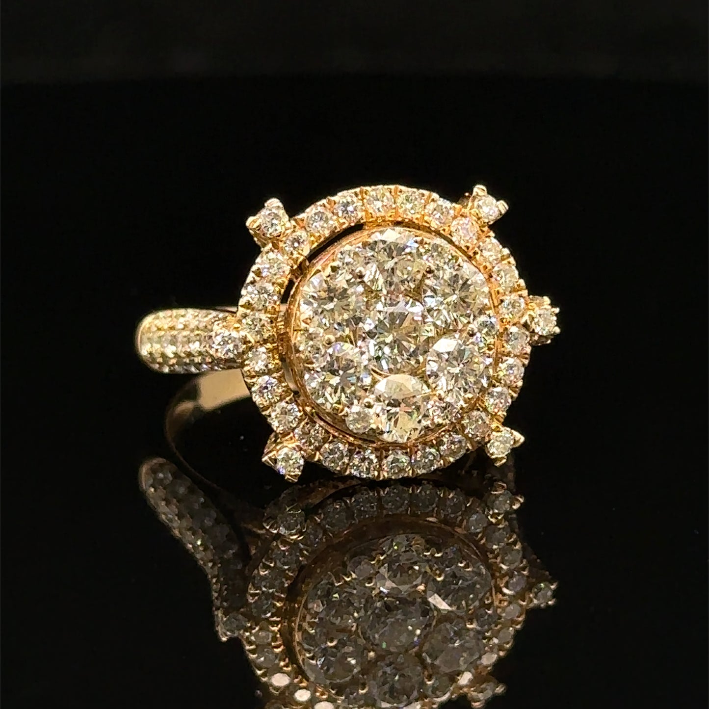 14k Yellow Gold and Diamond Ring