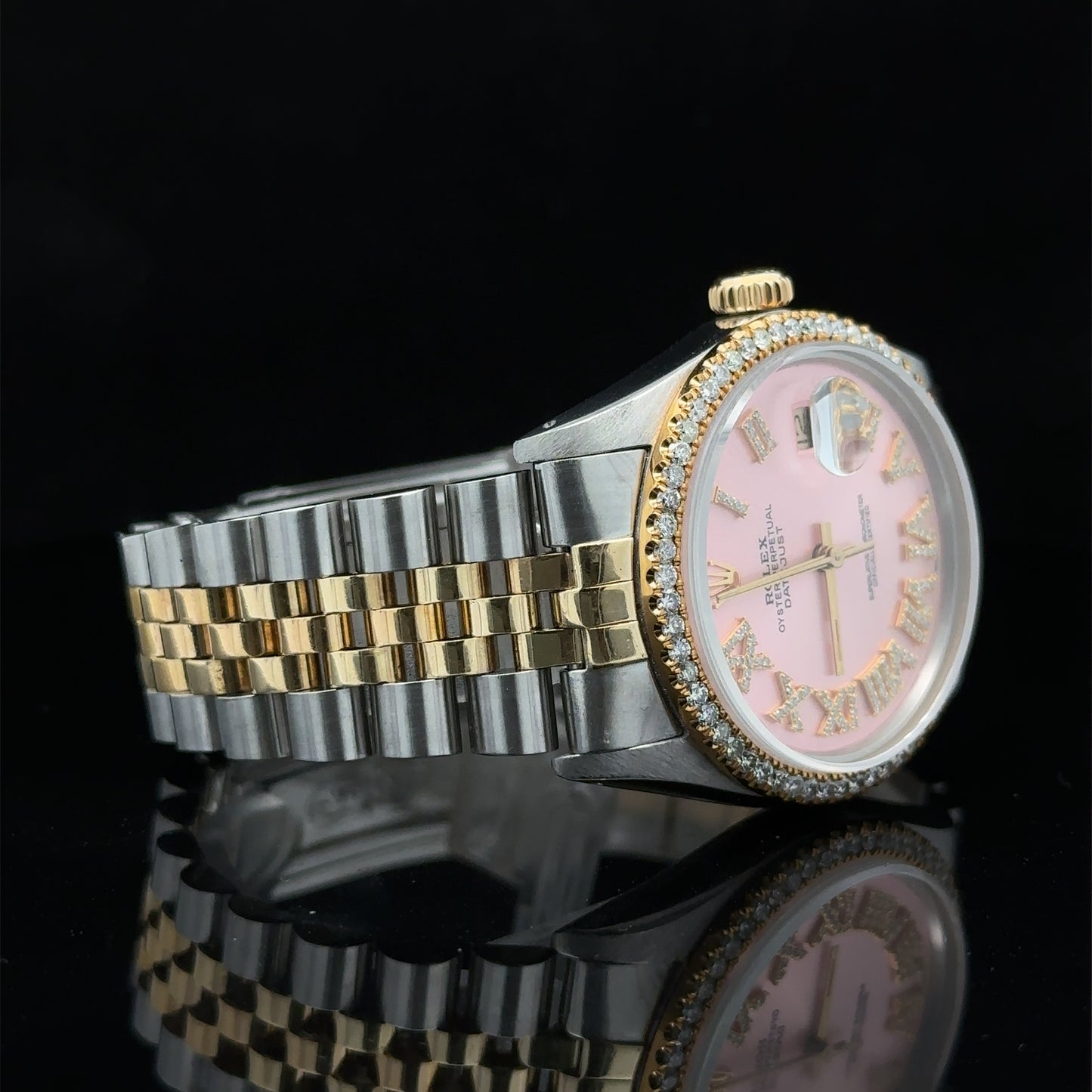 36mm Rolex Diamond Watch with Two-Tone Jubilee Bracelet