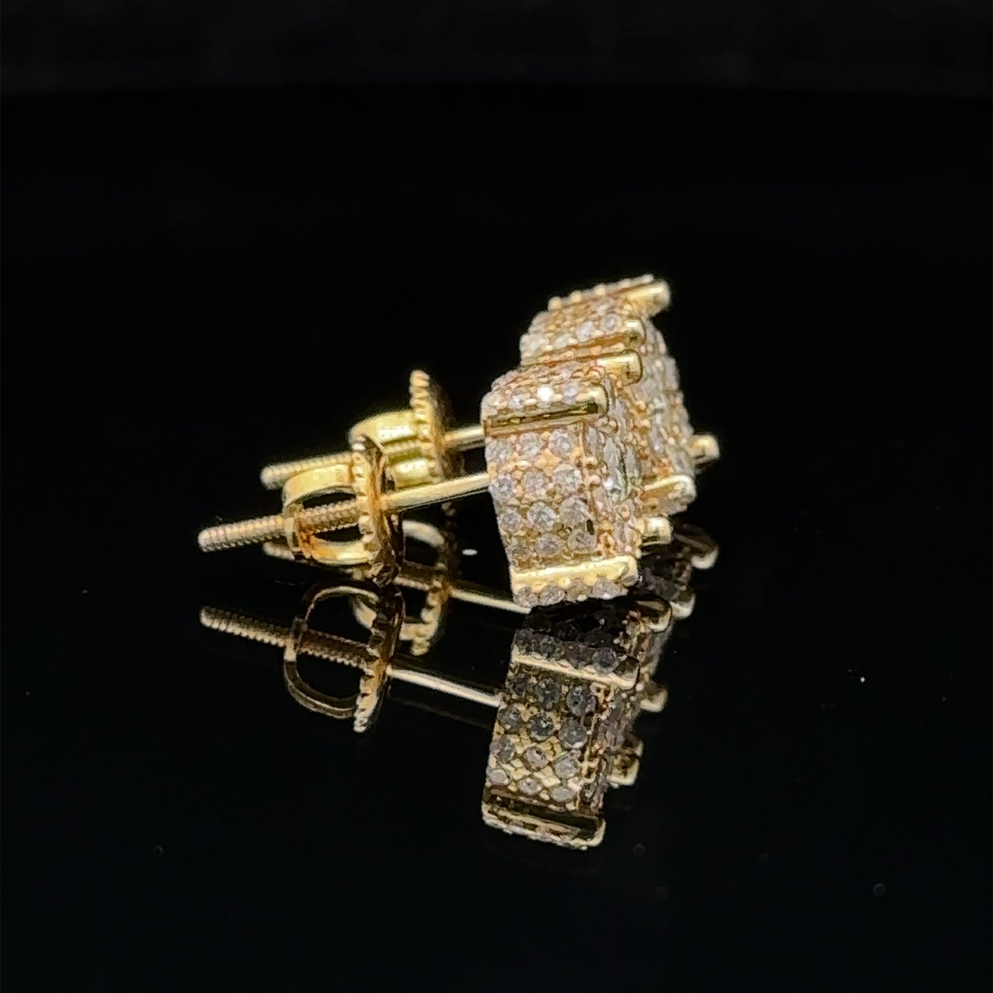 14k yellow gold and diamond Earrings