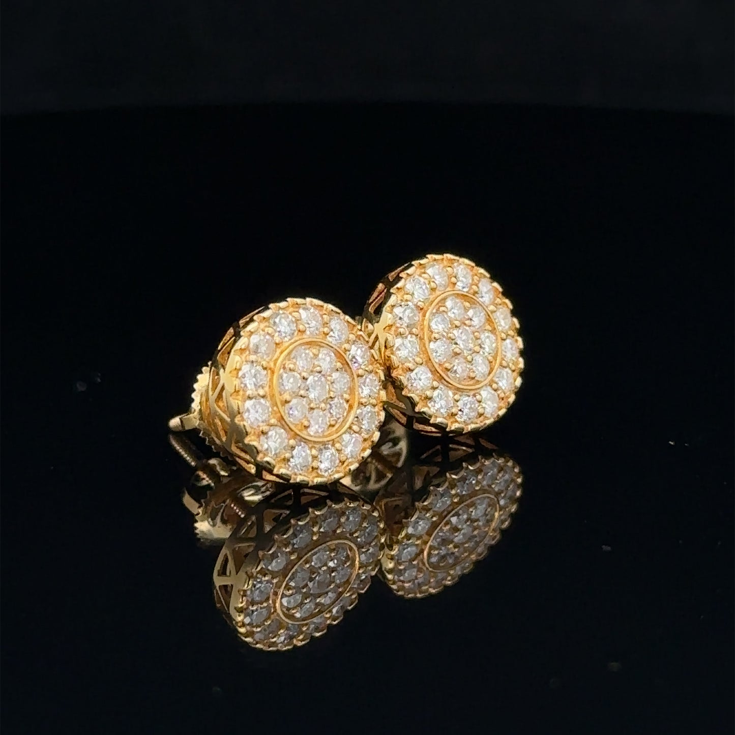 14k yellow gold and diamond Earrings