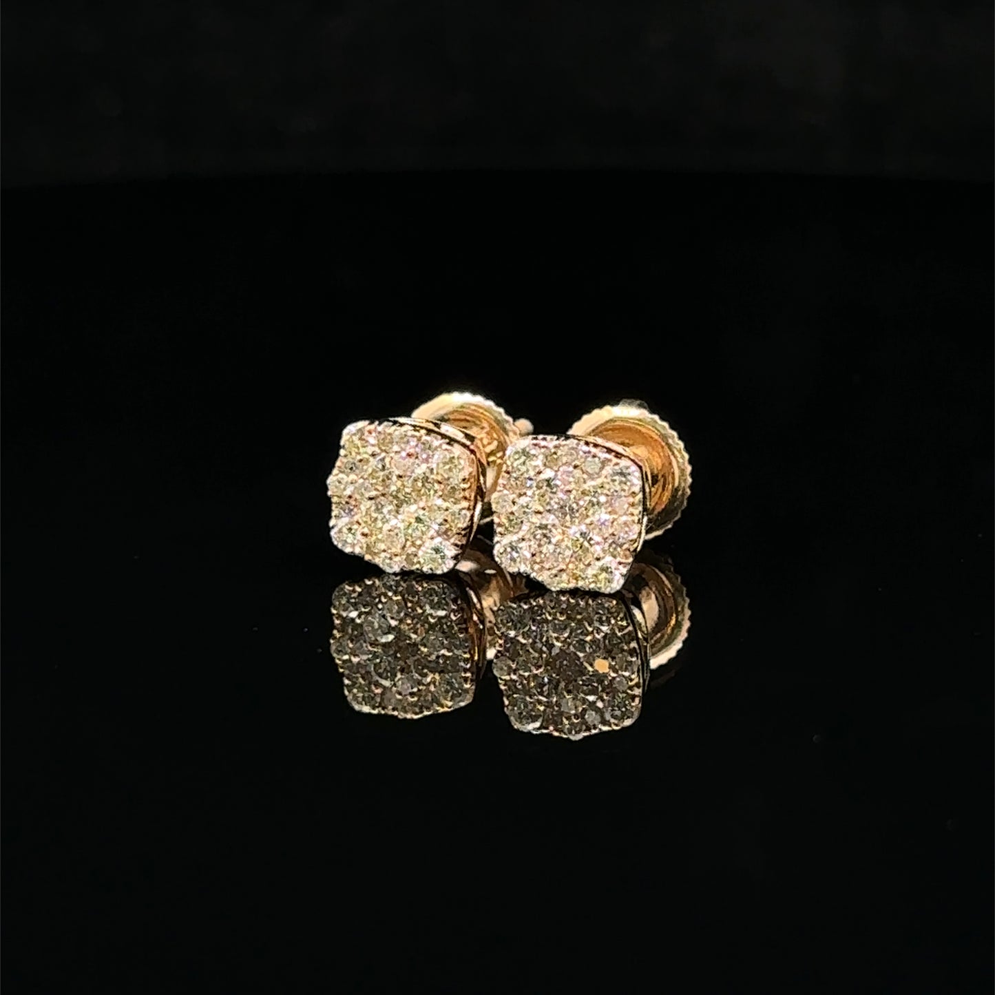 14k yellow gold and diamond Earrings