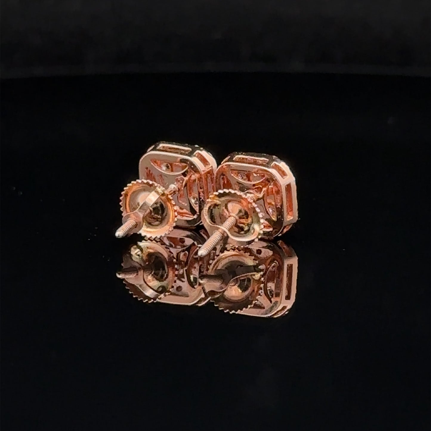 14k rose gold and diamond Earrings