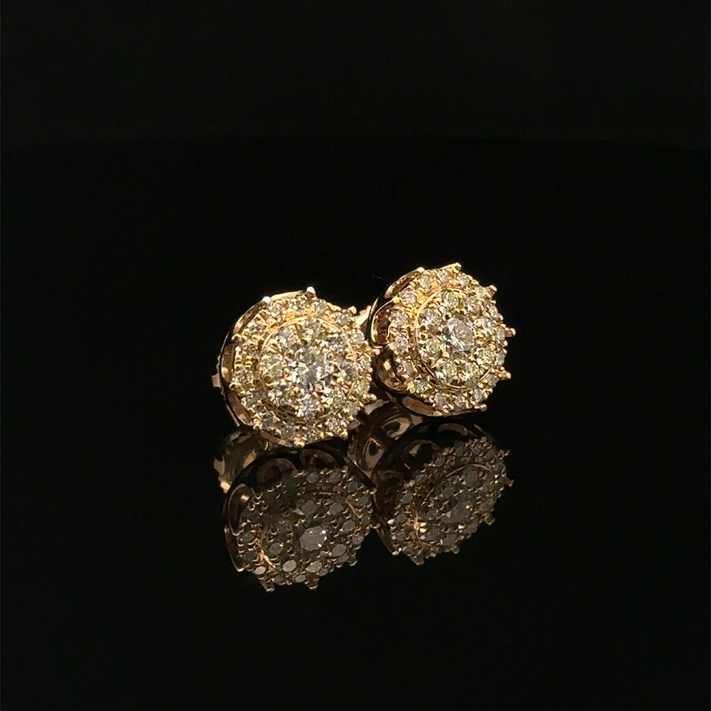 14k Yellow Gold Diamond Earrings – Elegant & Timeless Jewelry
