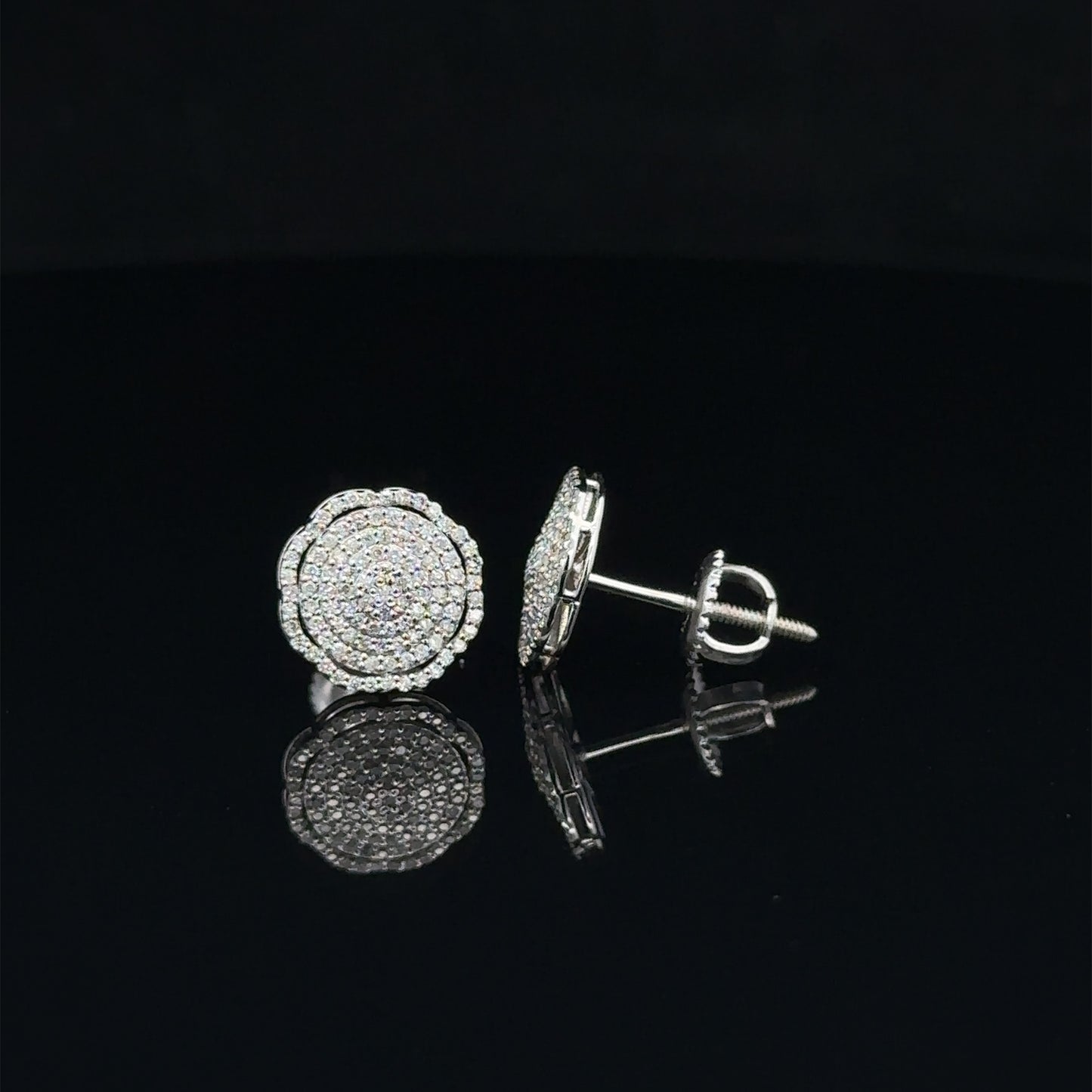 14k white gold and diamond Earrings