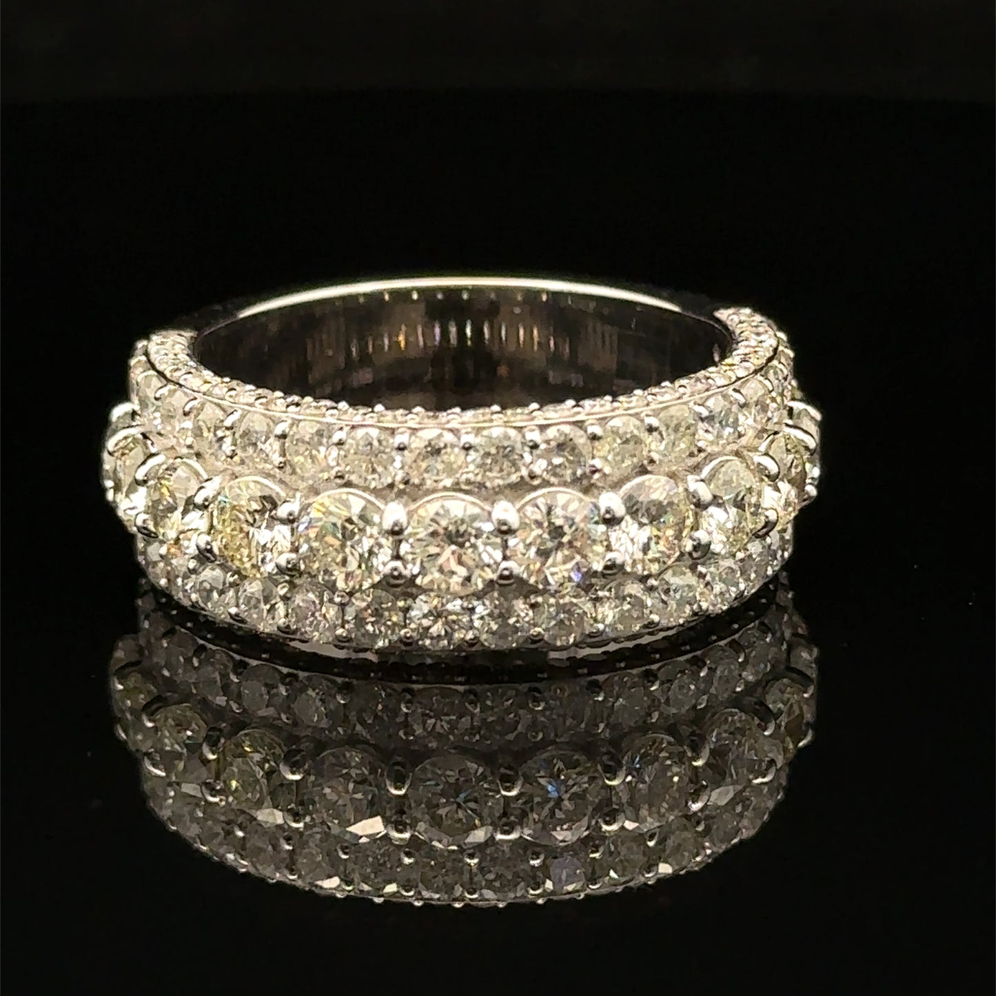 14k white gold and diamond Band