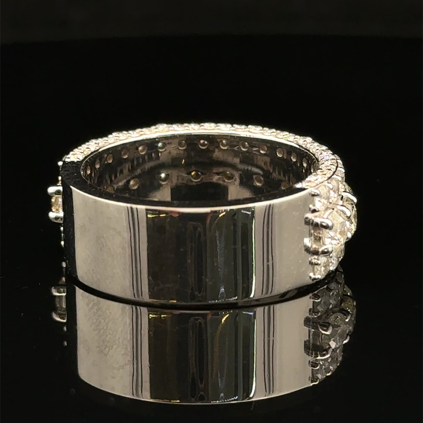 14k white gold and diamond Band