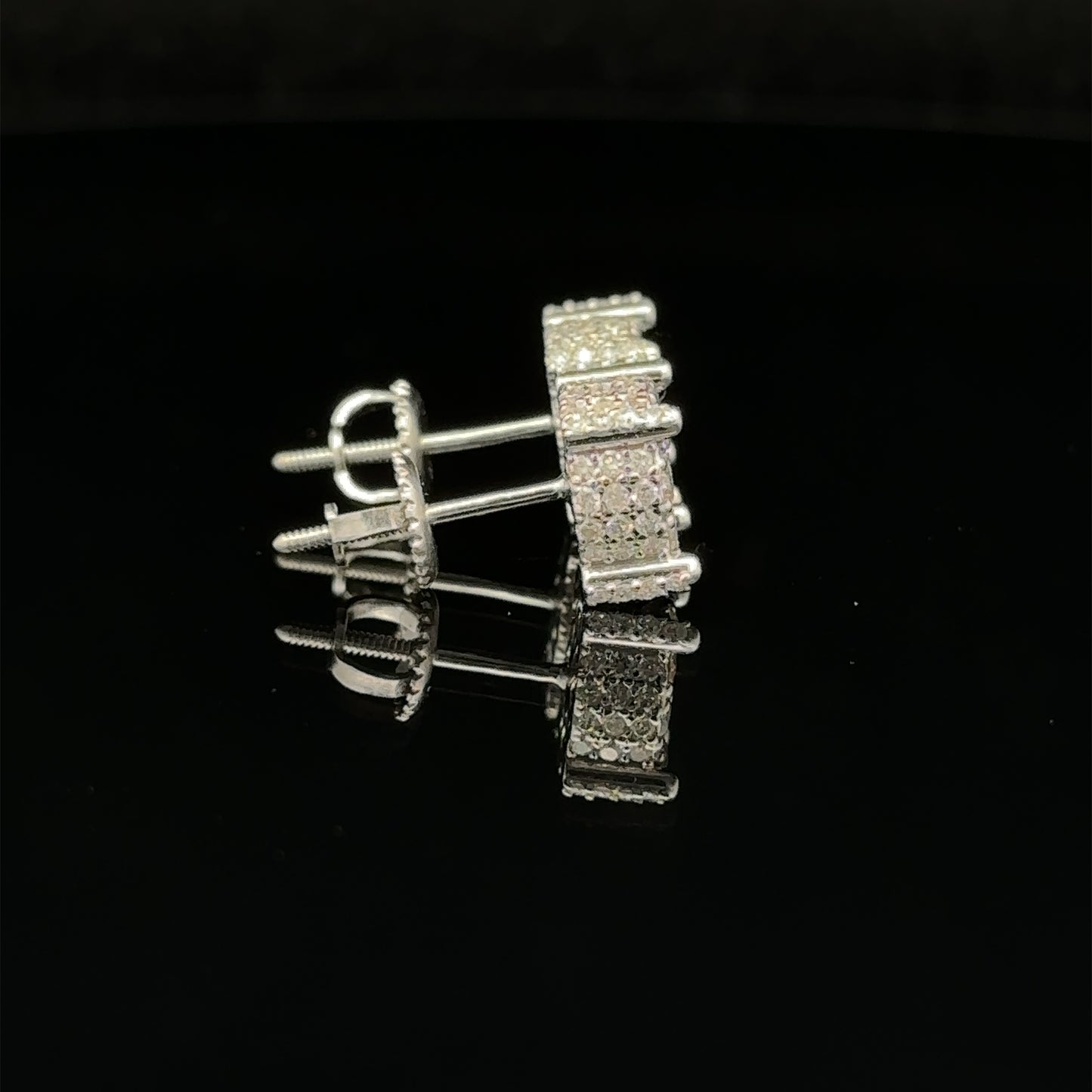 14k white gold and diamond Earrings