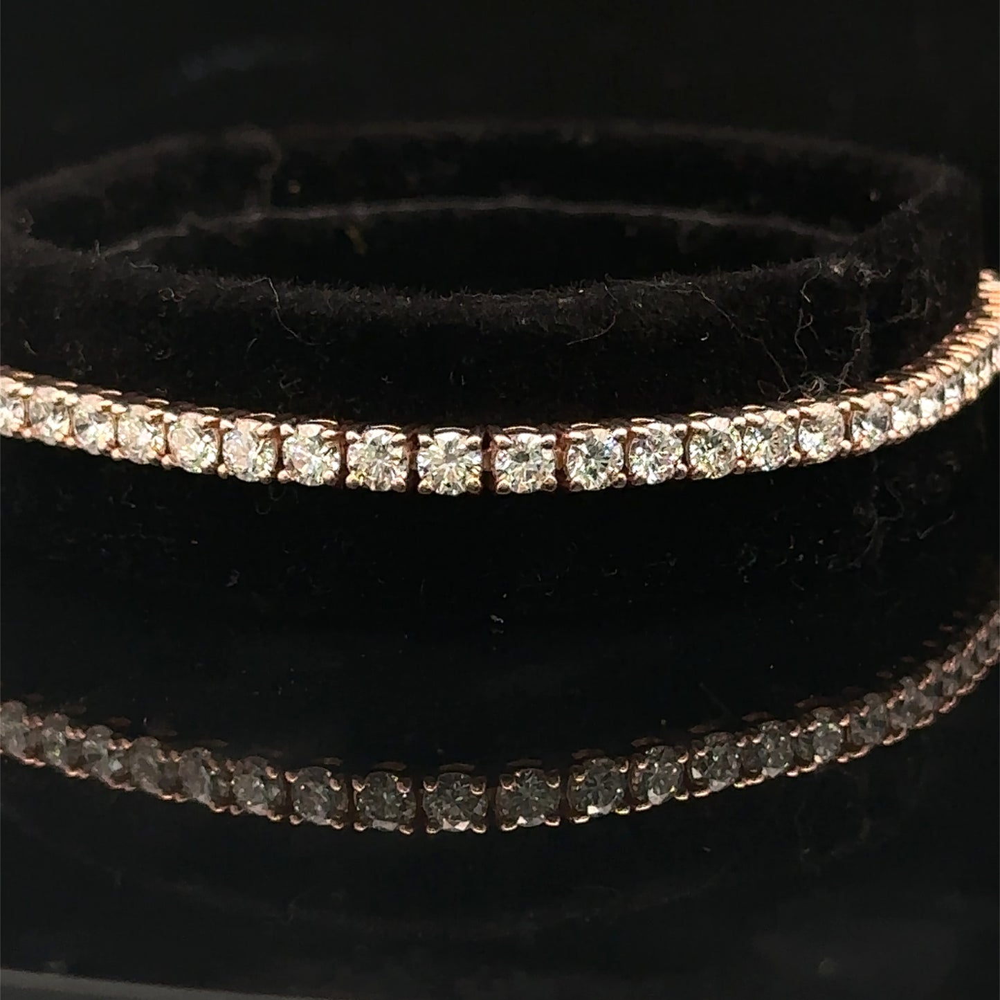 14k Rose gold and diamond (lab) Tennis Bracelet