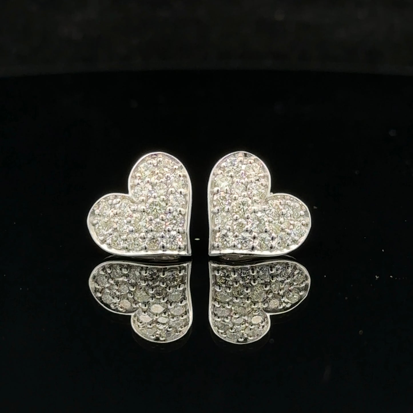 14k white gold and diamond Earrings