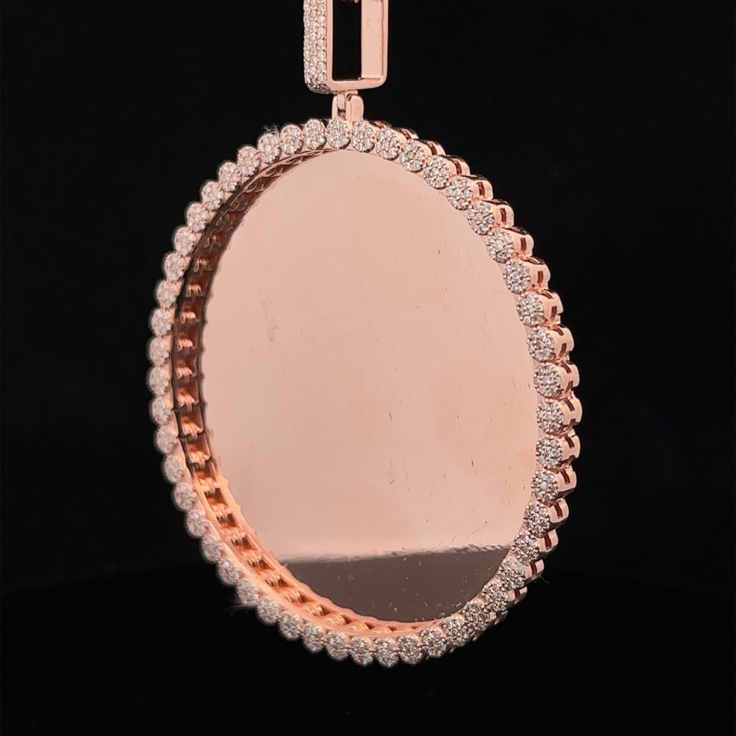 14k rose gold and diamond Picture Pendant