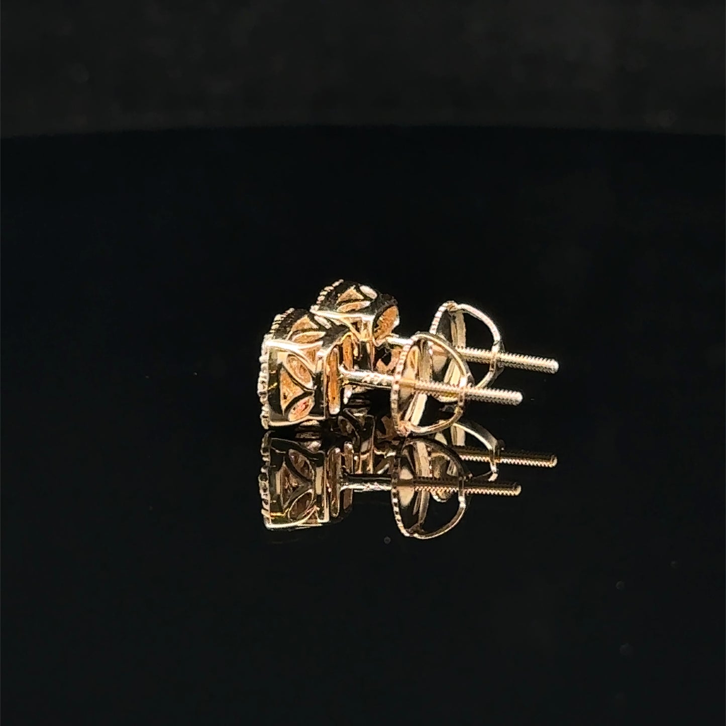 14k yellow gold and diamond Earrings