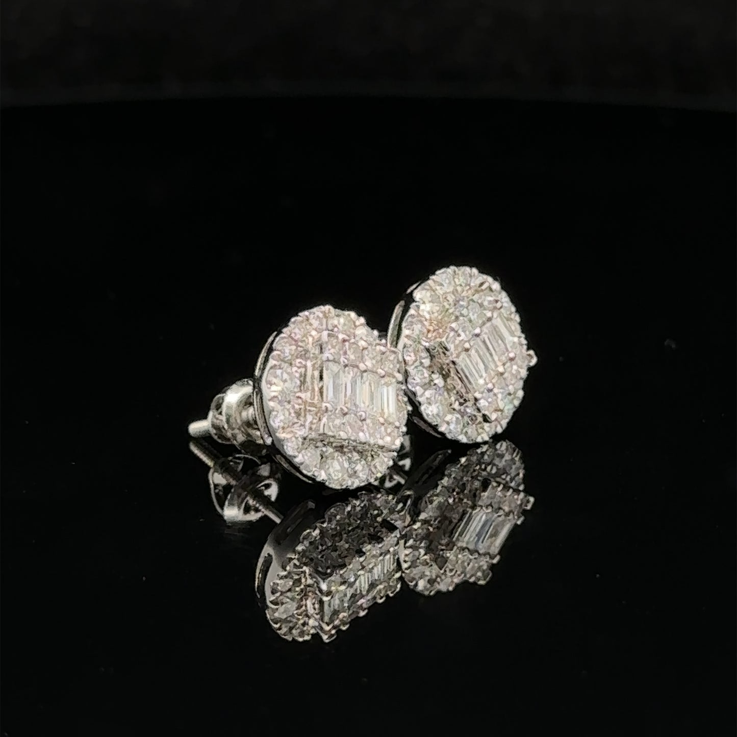 14k white gold and diamond Earrings