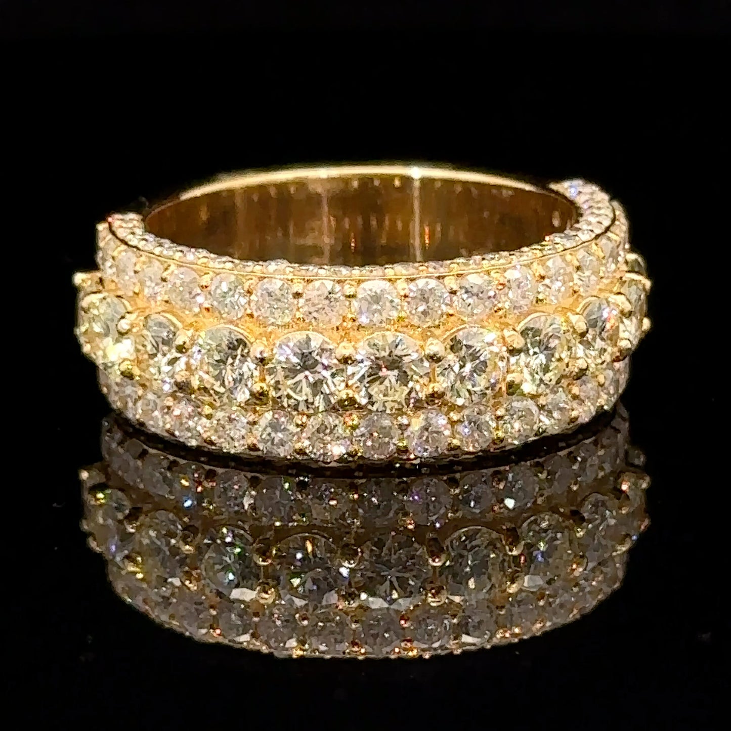 14k yellow gold and diamond Band