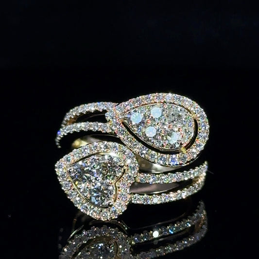14k Yellow gold and diamond Ring