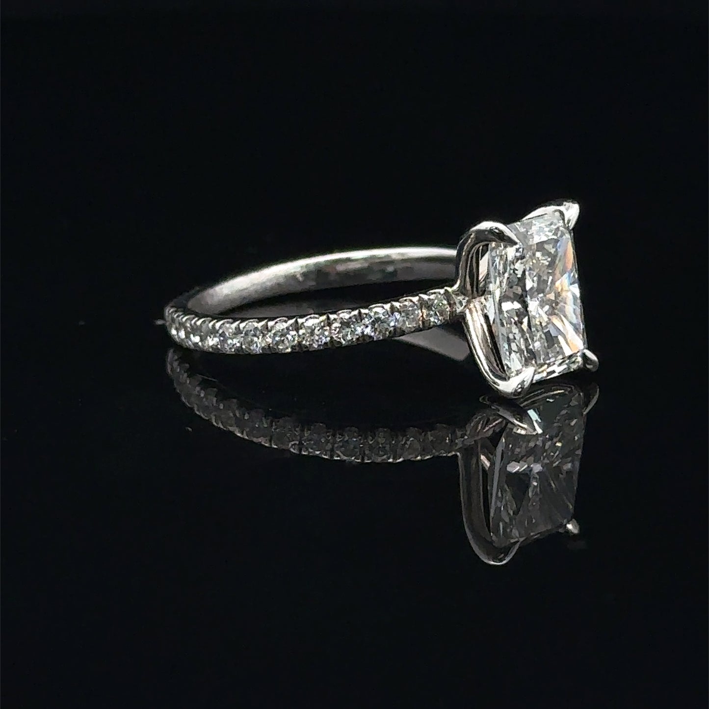 14k White Gold Engagement Ring