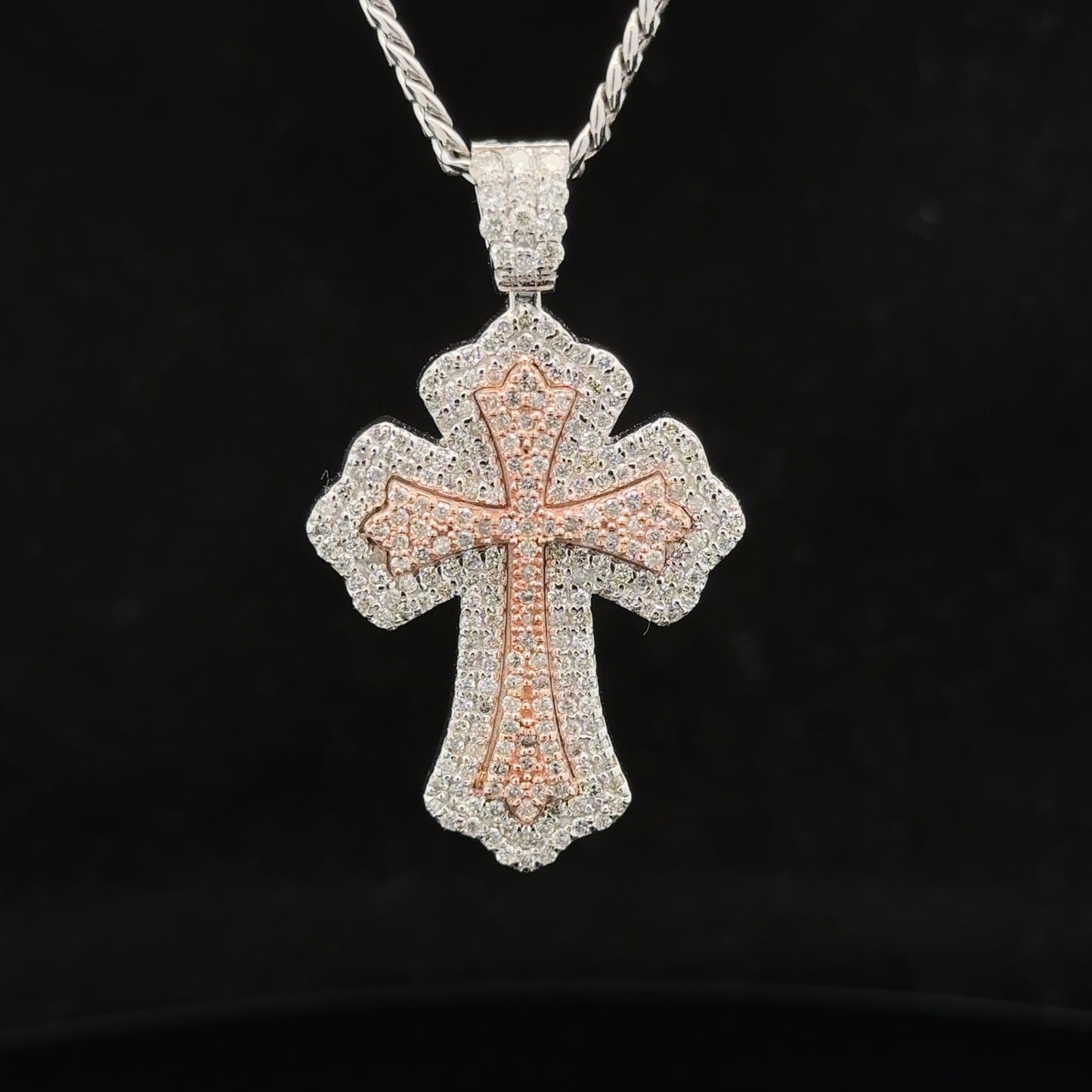14k gold and diamond Cross Pendant and 10k gold Chain