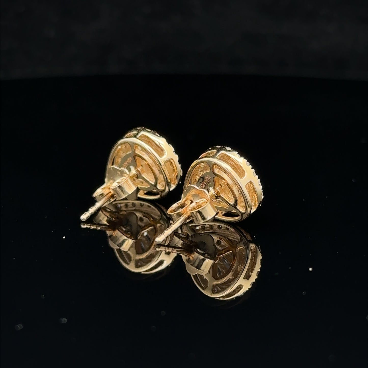 14k yellow gold and diamond Earrings