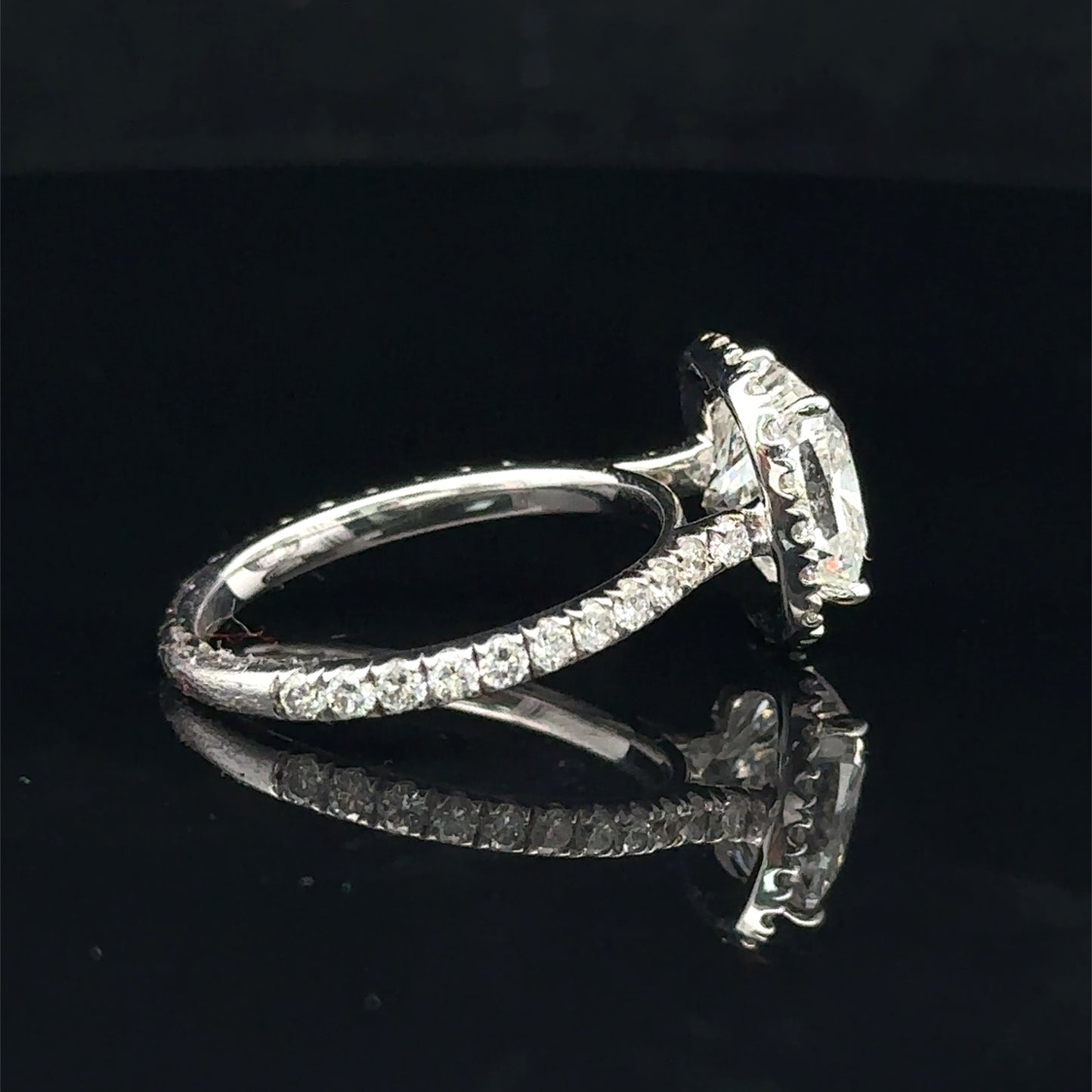 14k White Gold Engagement Ring
