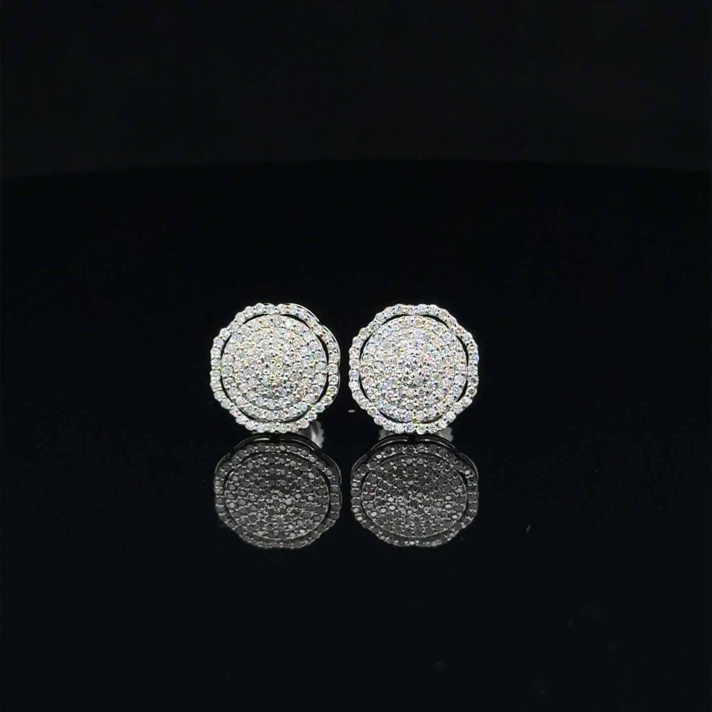 14k white gold and diamond Earrings