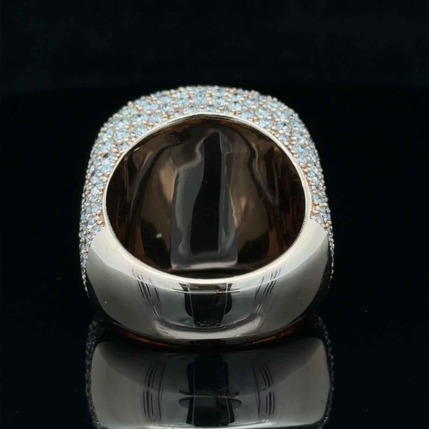 14k rose gold and diamond Men`s Ring with Round Diamonds