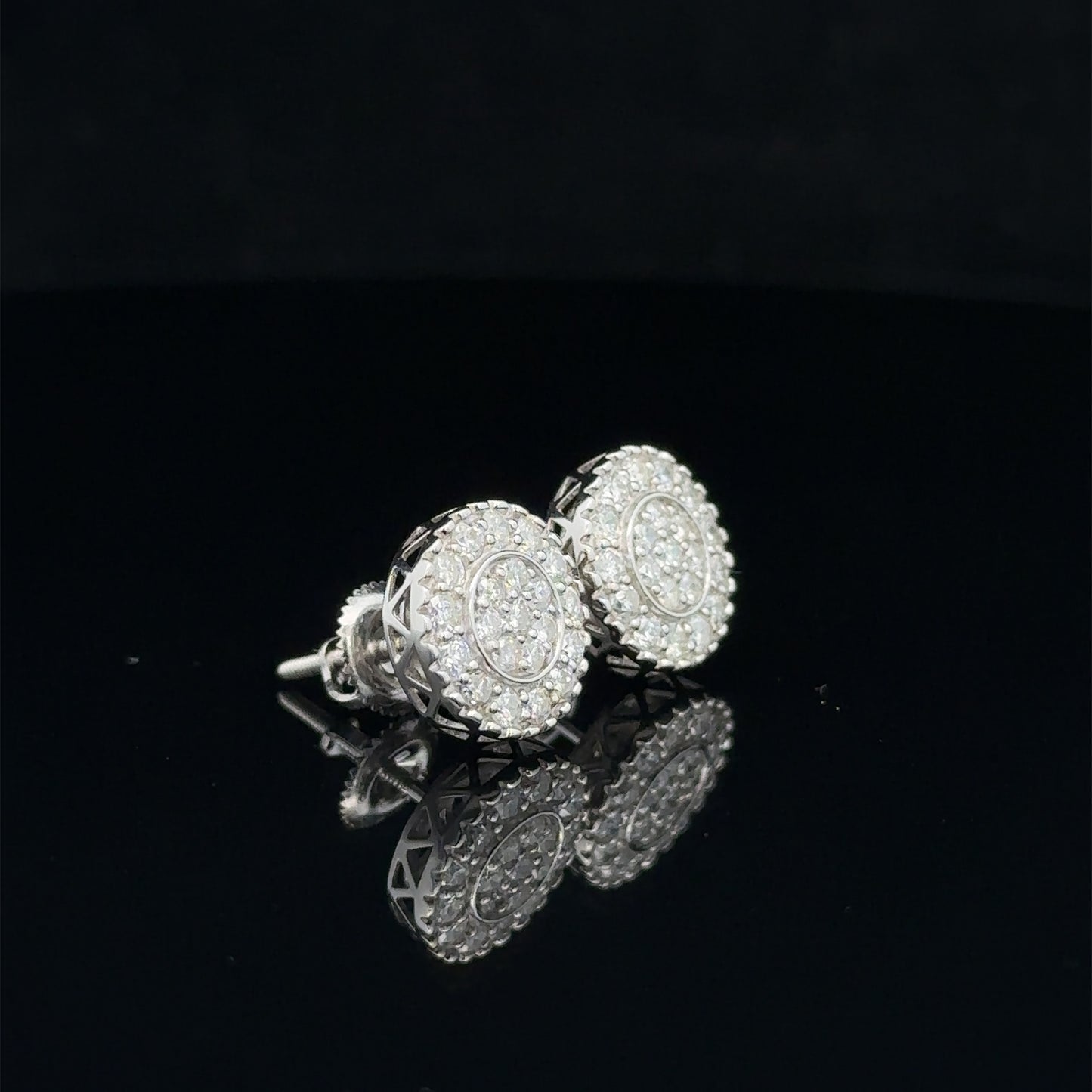 14k white gold and diamond Earrings