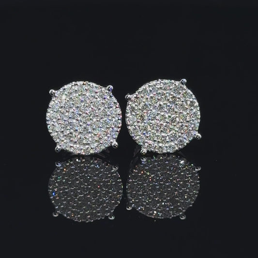 14k White Gold Diamond Earrings – Elegant & Timeless Jewelry
