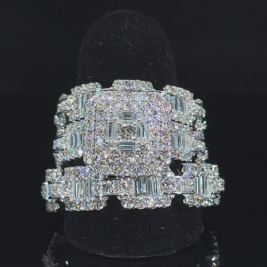 14k White gold and diamond 3-piece Bridal Set