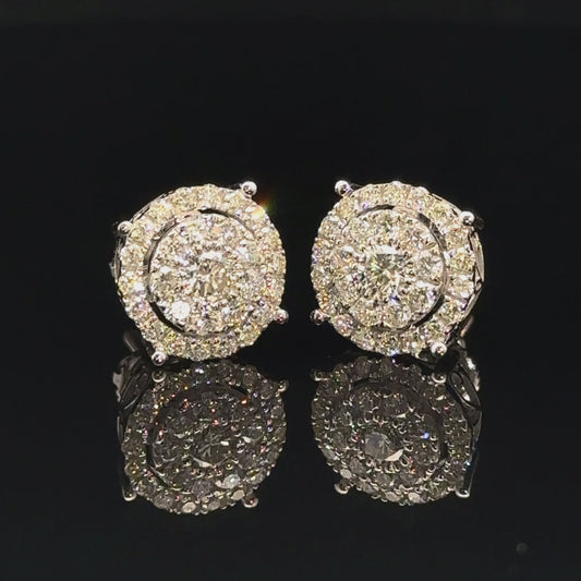 14k white gold and diamond Earrings