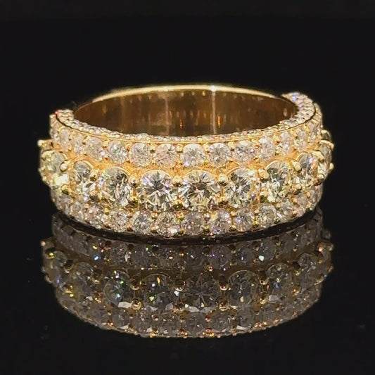 14k yellow gold and diamond Band