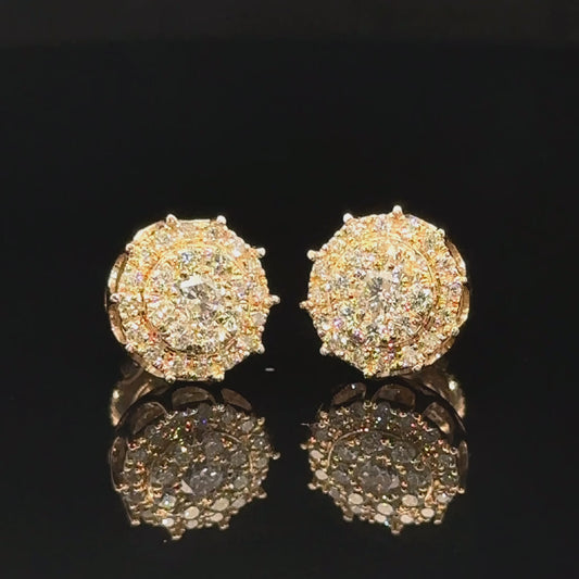 14k Yellow Gold Diamond Earrings – Elegant & Timeless Jewelry