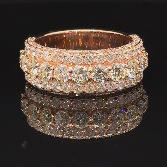 14k rose gold and diamond Band