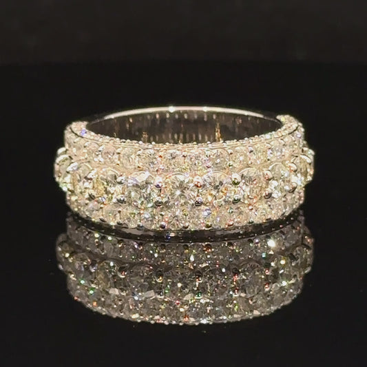 14k white gold and diamond Band