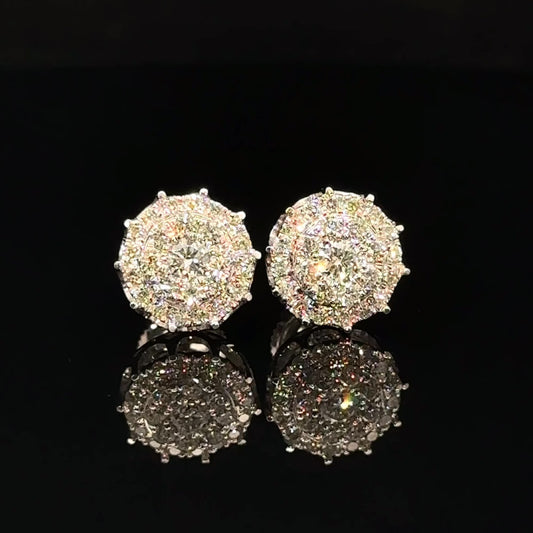 14k White Gold Diamond Earrings – Elegant & Timeless Jewelry